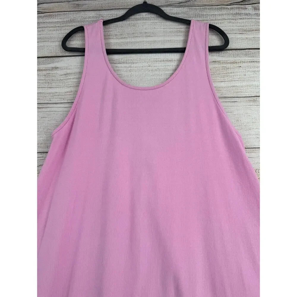 Free People FP Beach Open Back Cover Up Dress Womens Large Pink Tank - Picture 4 of 10